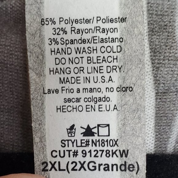 Anabelle white and gray short sleeve floral print - Picture 4 of 4